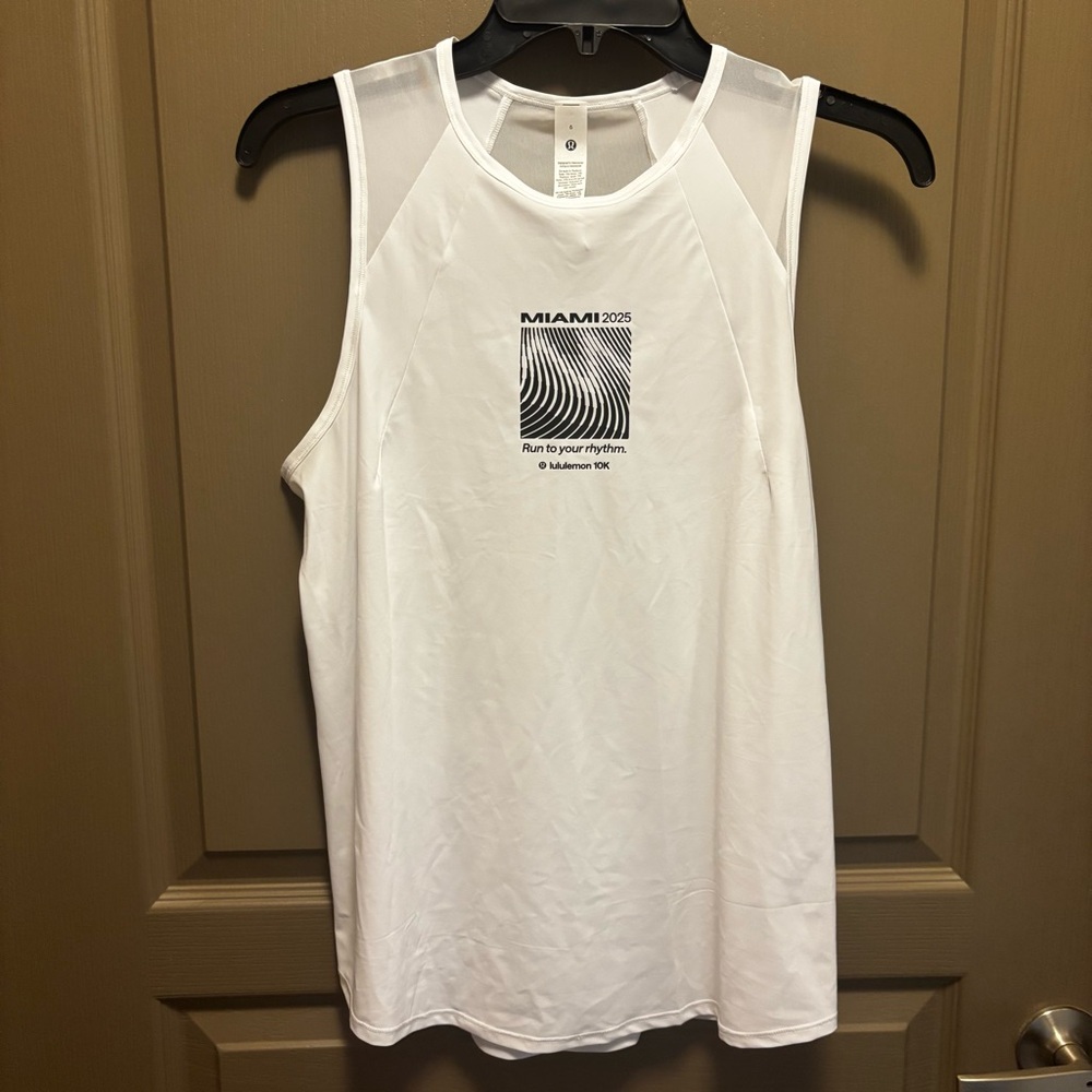 NWT Lululemon Miami 10K White Sculpt Tank Top Limited Edition Size 6